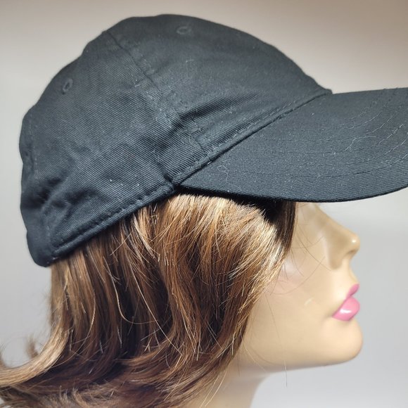 Vintage Original Penguin Womens Baseball Cap Hat Black Strapback Logo One Size - Picture 2 of 7